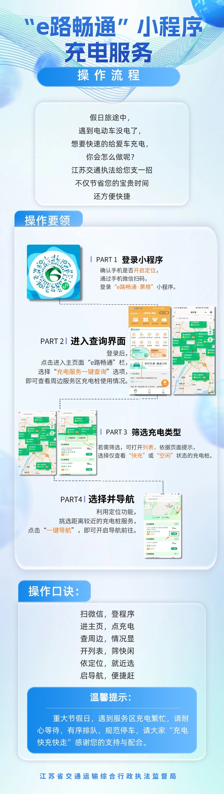 江蘇交通執法春運便民服務升級：充電服務全攻略