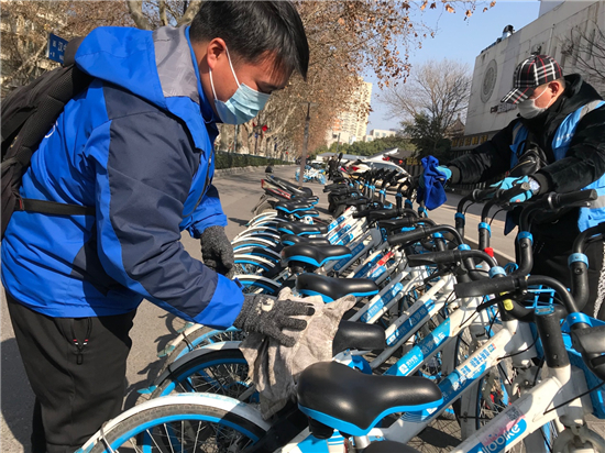 （南京哈啰單車公司供稿 交通運輸列表 三吳大地南京 移動版）哈啰單車利用大數據引導線下消毒工作 守護南京市民出行安全