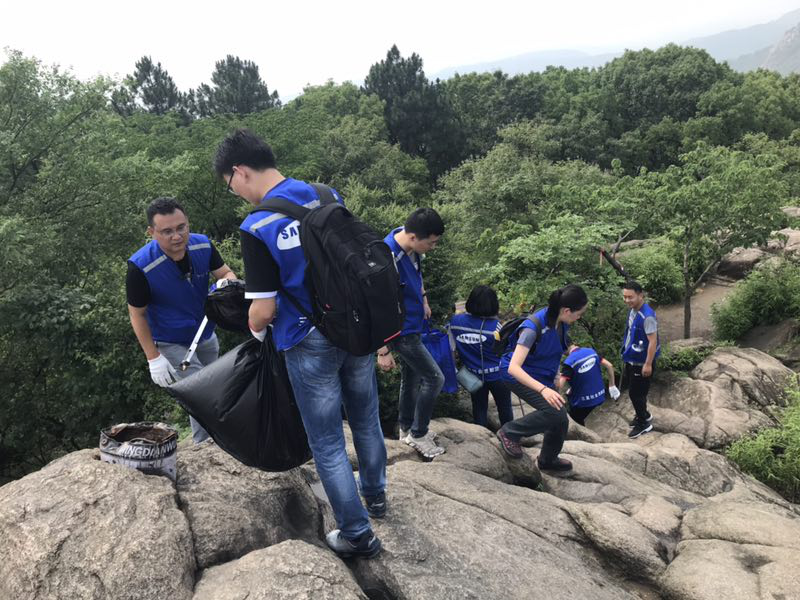 （供稿 公益圖文 三吳大地蘇州 移動版）三星悅思意凈山小分隊守護蘇州靈白線