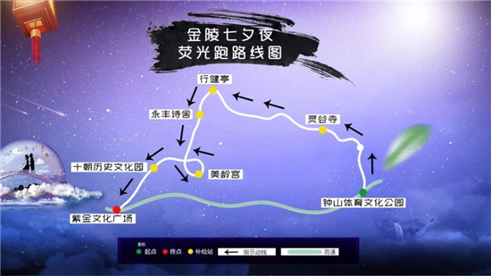 (供稿 文體列表 三吳大地南京 移動版)第二屆紫金山七夕熒光跑活動即將啟動