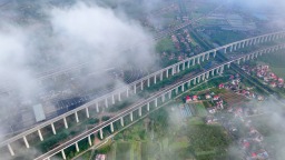 南通：鄉村雲霧繚繞別樣美