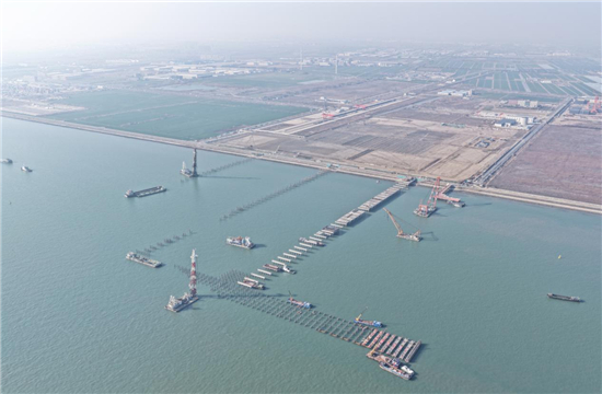 中交三航局通海三期項目廊道承臺首件澆築完成 賦能區域物流樞紐高品質建設_fororder_圖片1