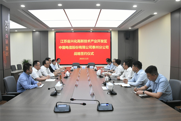泰州興化高新區與電信泰州分公司合力打造“智改數轉”新平臺_fororder_11