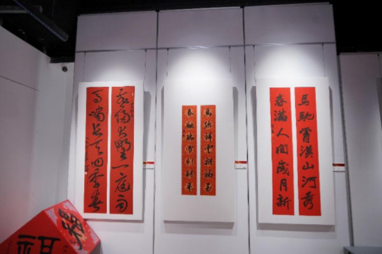 躍馬爭春 江蘇書法名家楹聯作品展南京舉辦_fororder_IMG_2152