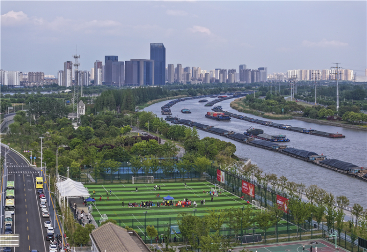 江蘇淮安：大運河百里畫廊展新姿_fororder_20250519_090840_004
