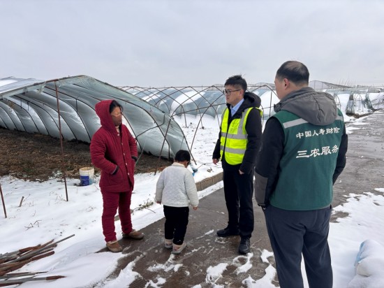 暴雪突至護農忙 中國人壽財險泰州公司啟動應急預案築牢農業生産“安全盾”_fororder_圖片 2