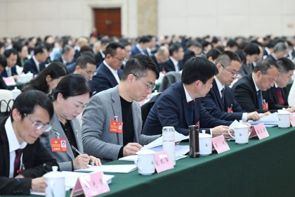 兩會瞬間｜認真聽取報告