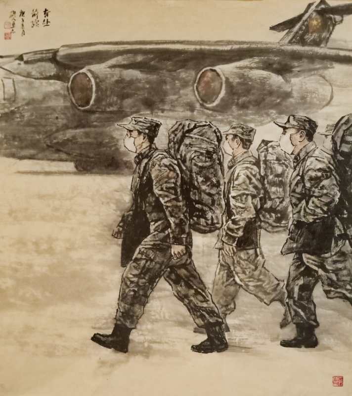 軍旅畫家趙連志用美術作品講述戰“疫”故事