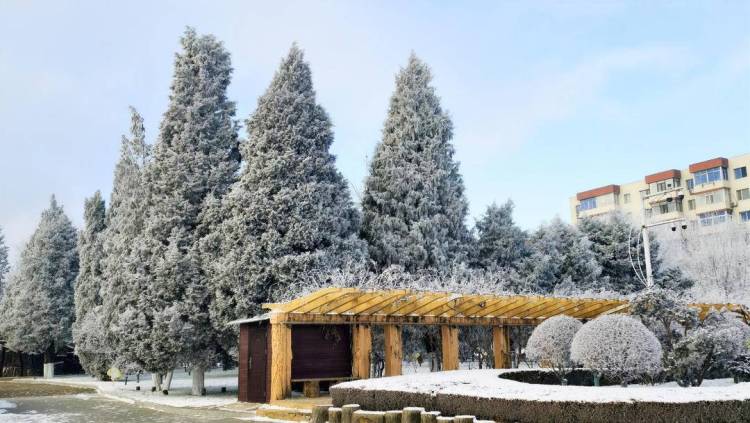 首場霧凇，仙境鴨綠江