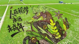 瀋陽：巨幅稻田畫“上新”