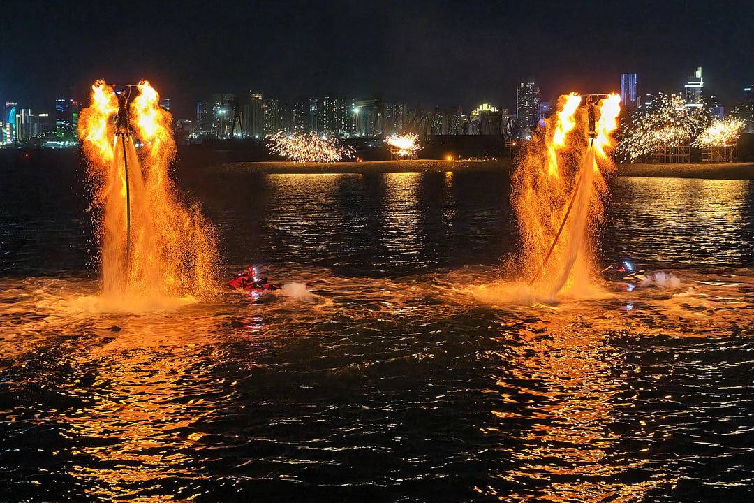 大連梭魚灣上演海上非遺秀