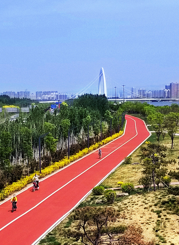 Fenhe Riverside Bicycle Lane Excites Cyclists_fororder_幸福太原1.3