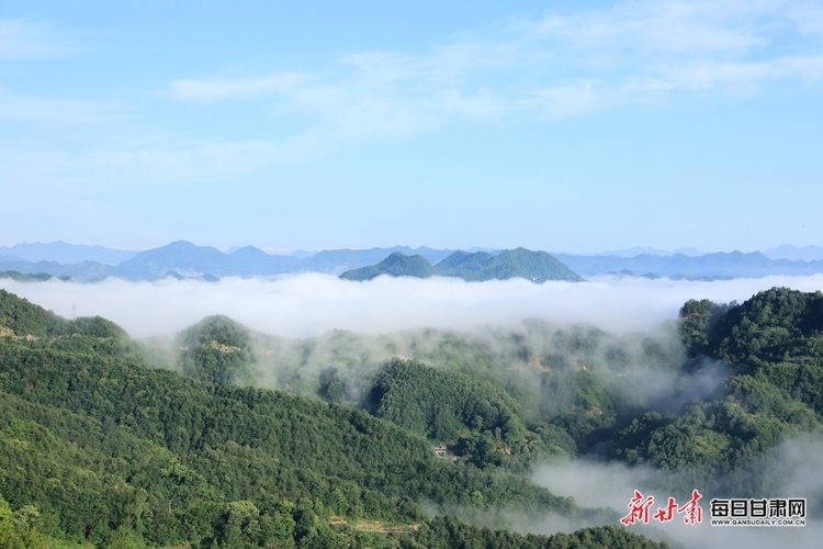 【焦點圖】隴南：群山逶迤雲海蒼茫 航拍康縣毛埡雲海如仙境_fororder_5