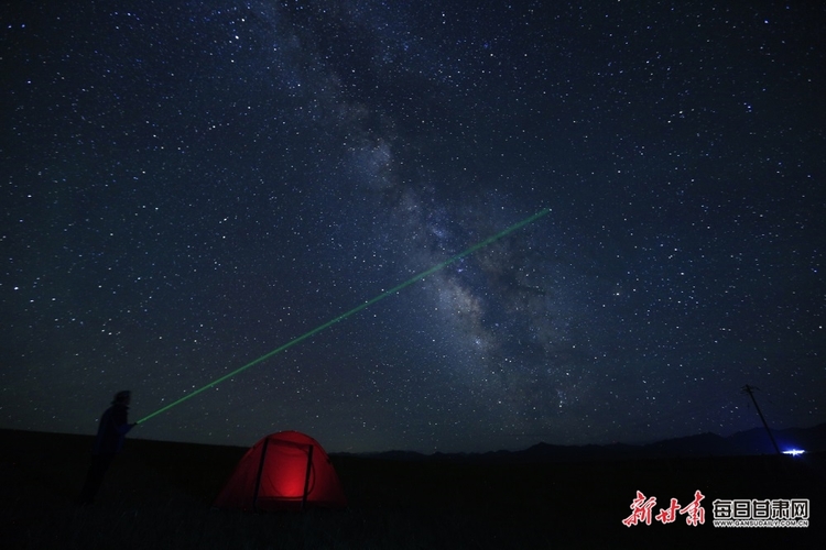 【大美甘肅】超震撼 夏日夜晚 在山丹馬場草原仰望星空_fororder_4