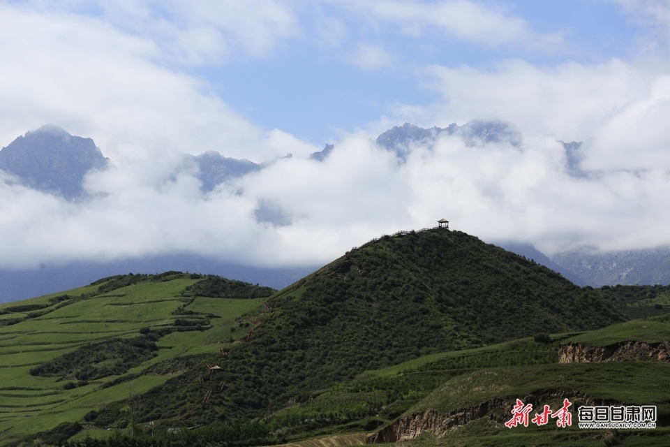 【大美甘肅】雨後 張掖民樂境內的祁連山雲霧繚繞美如畫_fororder_2