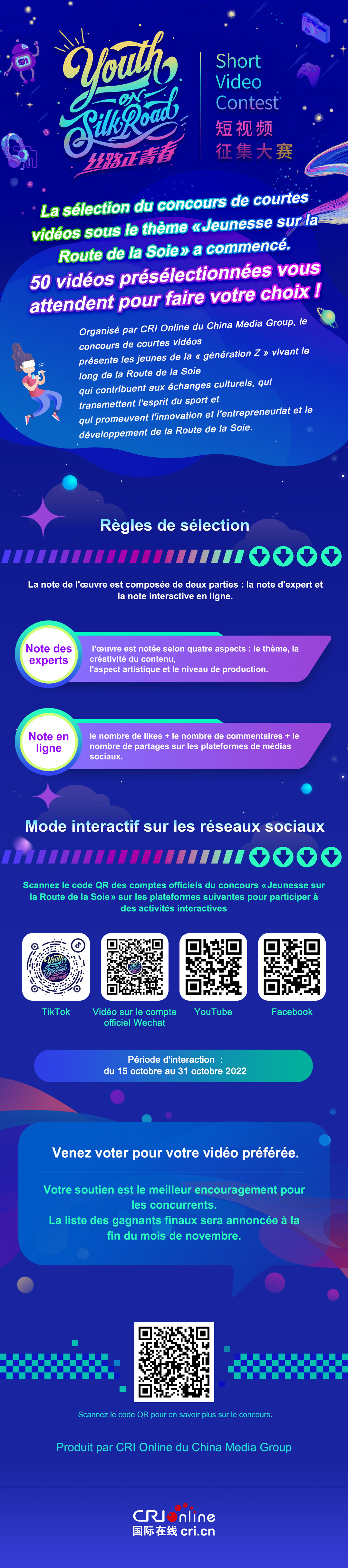 Jeunesse sur la Route de la Soie - Venez choisir votre courte vidéo préférée produite par les jeunes de la « génération Z »_fororder_快來PICK你喜愛的“Z世代”短視頻作品-法語