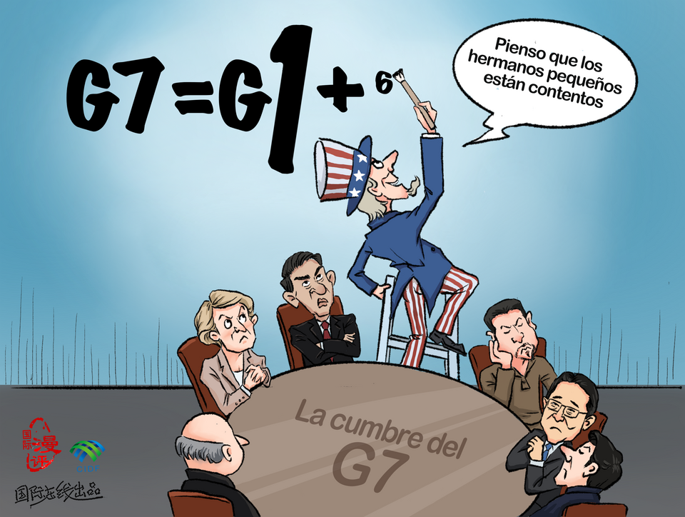 【Caricatura editorial】“Pienso que los hermanos pequeños están contentos”_fororder_西【國際漫評】“我覺得小弟們都很開心”