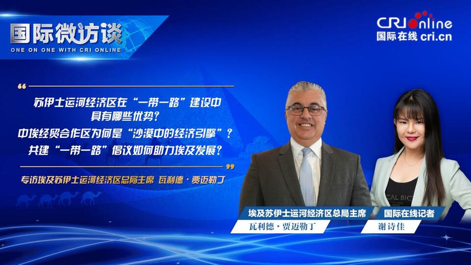 【國際微訪談】埃及蘇伊士運河經濟區總局主席：共建“一帶一路”倡議有助於實現埃及的經濟繁榮_fororder_222