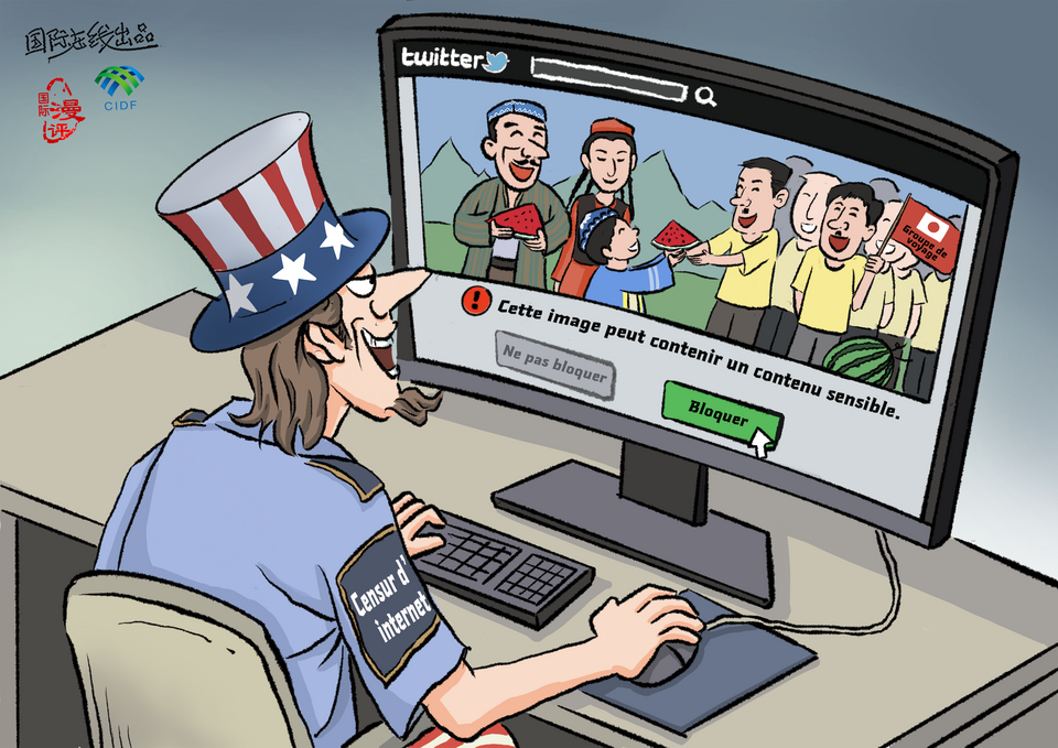 【Actualité en caricatures】Quel est le problème avec les pastèques du Xinjiang ?_fororder_新疆西瓜(法）