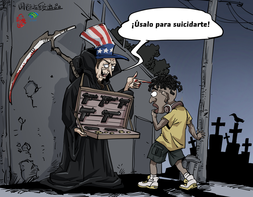 【Caricatura editorial】“Úsalo para suicidarte”_fororder_隨便挑 西