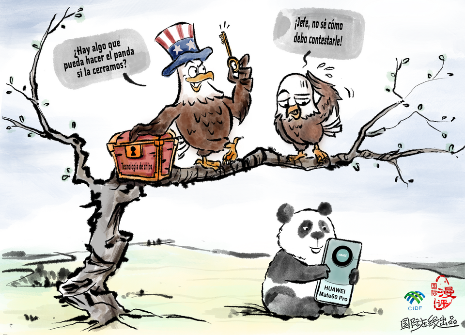 【Caricatura editorial】 “¡No sé cómo debo contestarle!”_fororder_華為(西)(1)