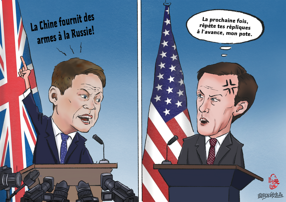 【Actualité en caricatures】Pas de répétition de répliques_fororder_口徑沒統一（fa）