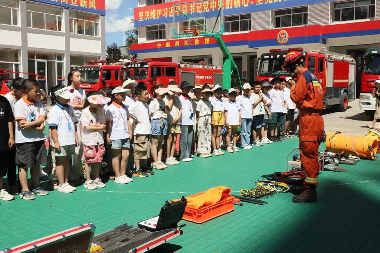 【原創】甘肅隴南西和消防：萌娃“打卡”消防隊站 暢享暑期消防之旅_fororder_IMG_0954.JPG