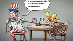 【Caricatura editorial】Coerción mediante aranceles