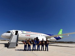 C919飛機來了！成功轉場南昌瑤湖機場完成試飛