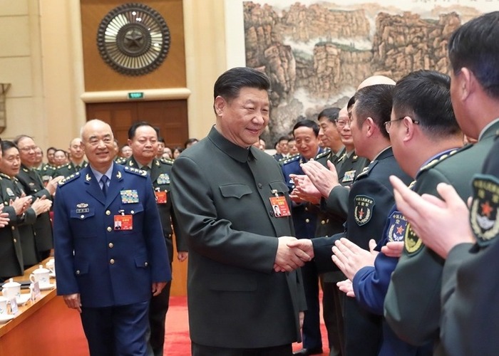 習近平出席解放軍和武警部隊代表團全體會議