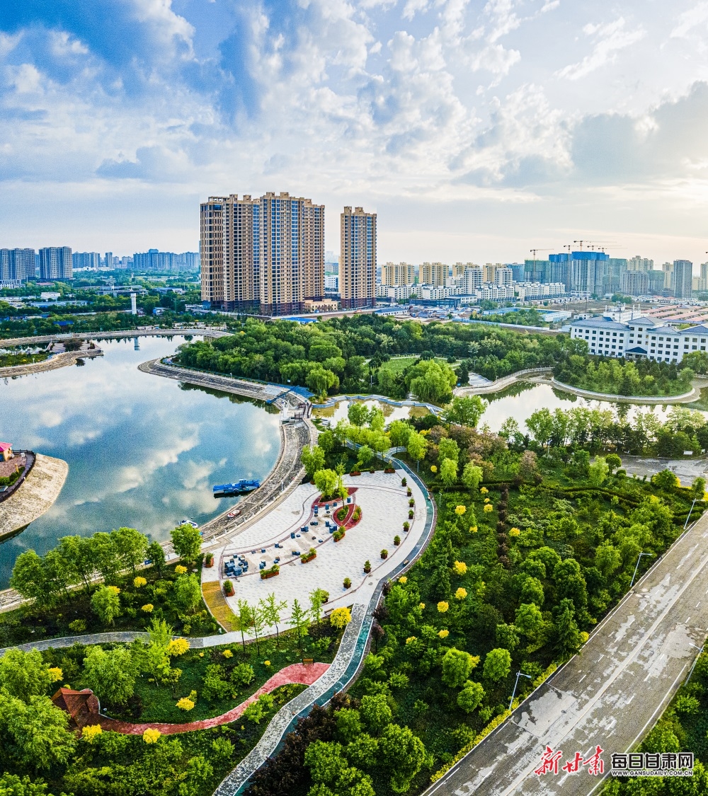 【慶陽】綠樹掩映碧水繞城 城在景中人在畫中 慶陽市區越來越美了_fororder_3