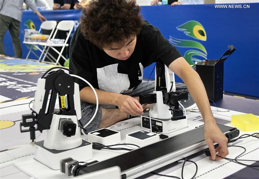 Contestants compete at World Robot Contest Champions in Beijing