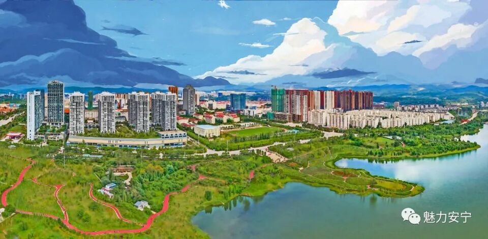 昆明安寧：滿城公園滿城景_fororder_1