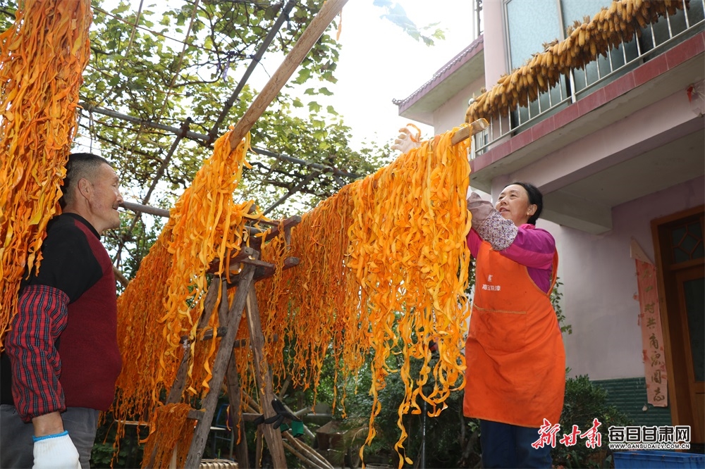 隴南：文縣賈昌柿餅晾曬忙_fororder_b