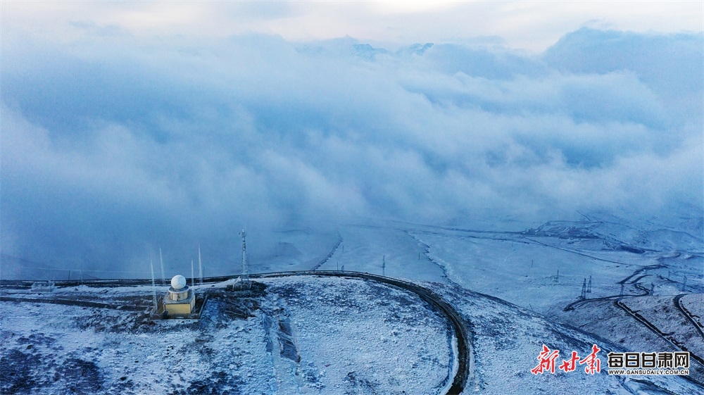【輪播圖】雪山雲海相輝映 武威天祝雪景分外美_fororder_3