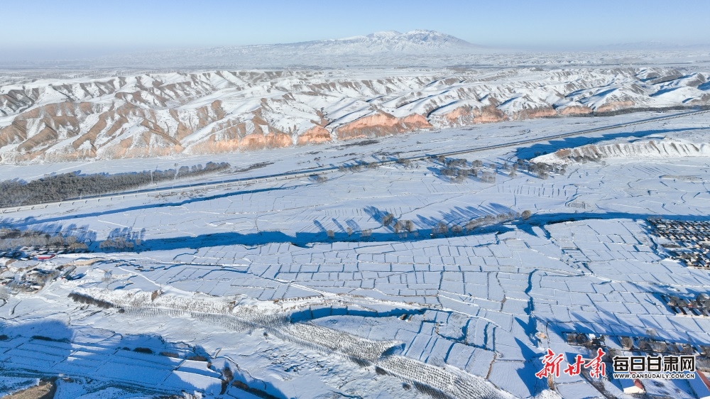 【輪播】張掖：祁連落雪山山美 民樂披銀處處景_fororder_5