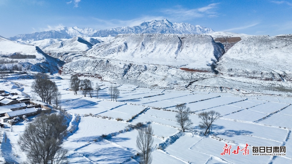 【輪播】張掖：祁連落雪山山美 民樂披銀處處景_fororder_2