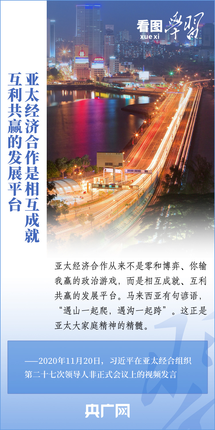 看圖學習丨共同構建開放包容、創新增長、互聯互通、合作共贏的亞太命運共同體