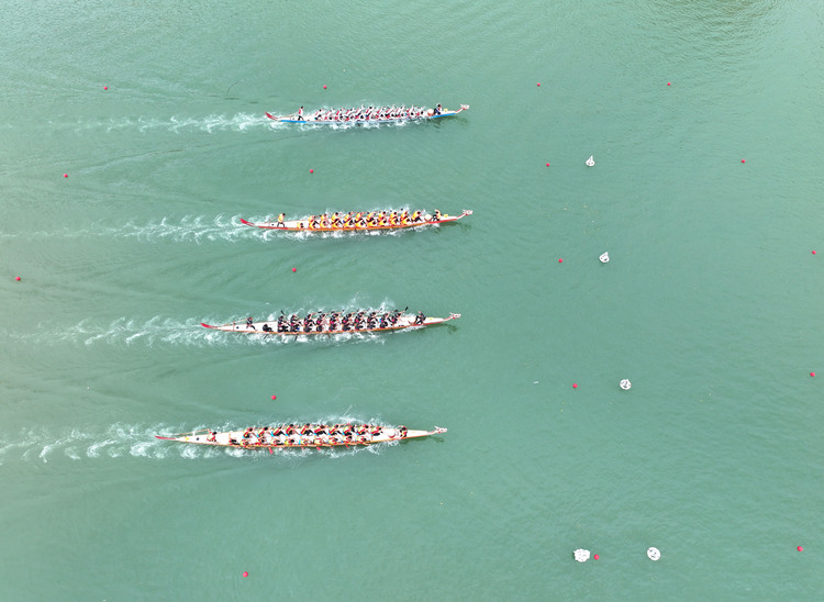 湖南道縣：“百龍”競渡創造新的吉尼斯世界紀錄_fororder_DJI_20240601091024_0049_D1