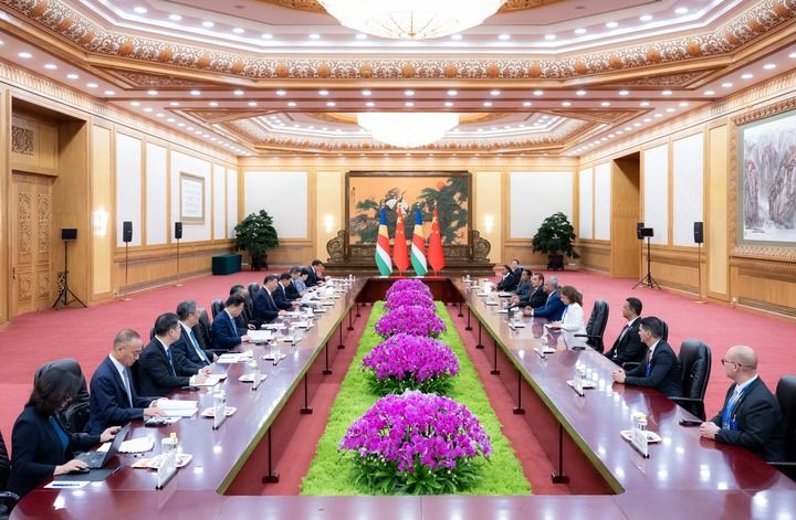 習近平會見塞舌爾總統拉姆卡拉旺