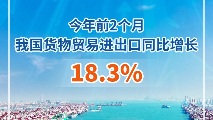 視頻丨外貿“開門紅”！前2個月我國貨物貿易進出口同比增長18.3%