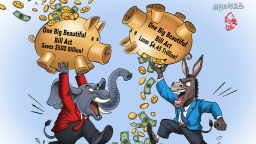 [International Editorial Cartoon] The “Magic Pot” Showdown