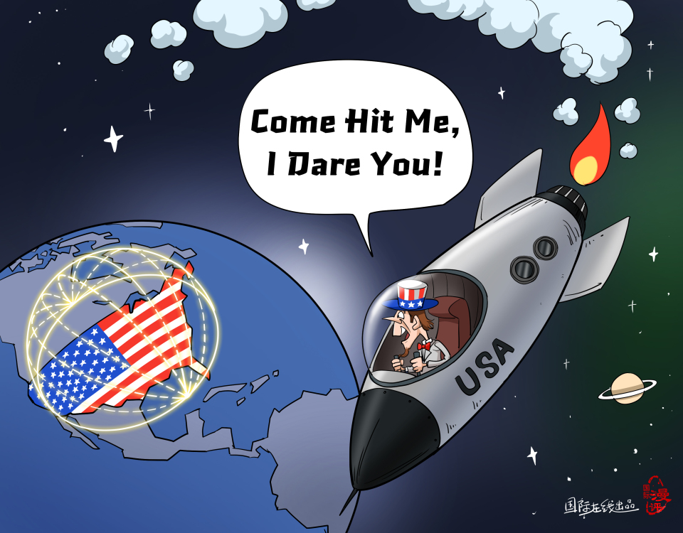 【Editorial Cartoon】Come Hit Me, I Dare You!_fororder_英語
