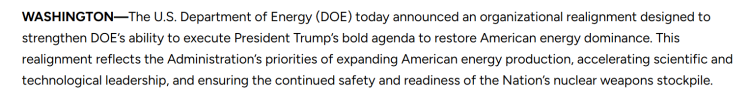 閃評 | 美國政府重組能源部 綠色能源政策再現“倒退”