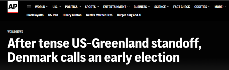 閃評 | 格陵蘭島風波未平 丹麥為何宣佈提前大選？