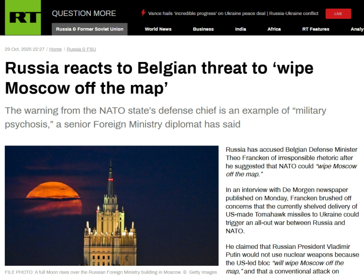 資訊很有聊｜北約“狂躁症”新病例：這位防長揚言把莫斯科“從地圖上抹去”？