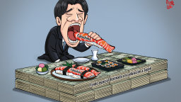 【Caricatura editorial】Adulación “con sabor a radiación”