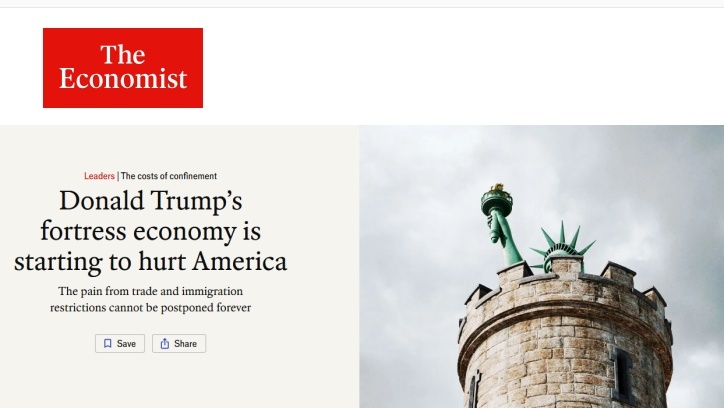 全球媒體聚焦|《經濟學人》:美國政府搞“堡壘經濟”自己很受傷