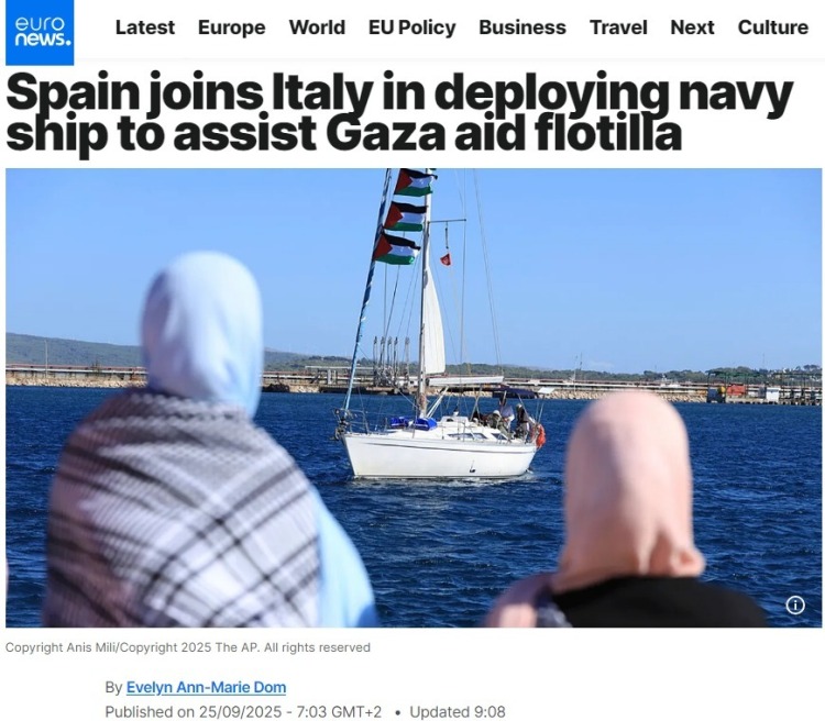 資訊很有聊｜意大利和西班牙派軍艦援助加沙國際船隊 會和以軍對抗嗎？