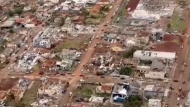 視頻丨巴西南部一城市遭龍捲風襲擊 致6死超430傷
